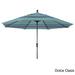 California Umbrella 11' Round Aluminum Crank Open Auto Tlit Patio Umbrella, Bronze Finish, Double Wind Vent, Sunbrella Fabric