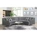 Round Circle Couch Symmetrical Modular Curved Velvet Sectional Sofa - 141.8x28x35.1