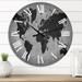 Designart 'Ancient Map of The World IX' Vintage wall clock