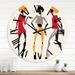Designart 'African American Women Silhouettes I' Modern wall clock