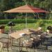 Perry 11ft Round Crank Lift Collar Tilt Aluminum Patio Umbrella by Havenside Home, Base Not Included