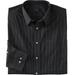 Men's Big & Tall KS Signature Wrinkle-Free Long-Sleeve Dress Shirt by KS Signature in Black Stripe (Size 18 37/8)
