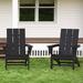 Dovecove Jergo Adirondack Chair, Wood in Black | 37.4 H x 29.92 W x 33.86 D in | Wayfair 4FF4B997B07C43D682DD137BFCF3B3DC
