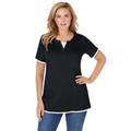 Plus Size Women's Layered-Look Tee by Woman Within in Black (Size 38/40) Shirt