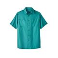 Men's Big & Tall Short-Sleeve Pocket Sport Shirt by KingSize in Blue Green (Size 7XL)