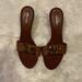 Nine West Shoes | Brown Suede Mule | Color: Brown/Gold | Size: 8