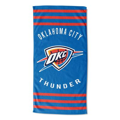 Thunder Stripes Beach Towel by NBA in Multi