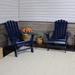 Coastal Bliss Wooden Adirondack Chair Set of 2 - Navy Blue