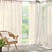 Darien Solid Indoor/Outdoor Sheer Velcro Tab Top Window Curtain Panel