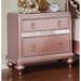 Gibson Clarita Glam Wood 2-Drawer Nightstand by Silver Orchid