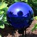 Sunnydaze Blue Mirrored Surface Gazing Globe Ball - 10-Inch - Set of 2 - Set of 2