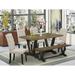 East West Furniture Dining Table Set- a Dining Table and Doeskin Linen Fabric Parson Chairs, Black(Pieces Options)