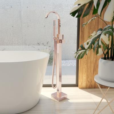 Randolph Morris Contemporary Freestanding Gooseneck Tub Faucet RMBBF-04-RG