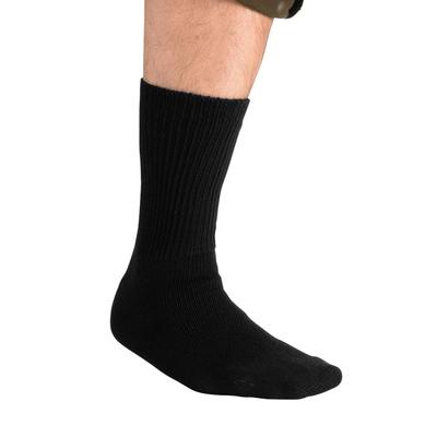 Diabetic Crew Socks by KingSize in Black (Size L)