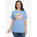 Plus Size Women's Winnie The Pooh Eeyore Tigger Piglet T-Shirt by Disney in Blue (Size 2X (18-20))