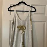 Free People Dresses | Free People Sequin Dress | Color: Gold/White | Size: S