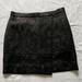 J. Crew Skirts | J. Crew Metallic Faux Wrap Mini Skirt, 4 | Color: Black/Silver | Size: 4