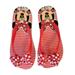 Disney Shoes | Disney Minnie Mouse Thong Flip-Flop Sandals 12/13 | Color: Red/White | Size: 12/13