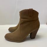 American Eagle Outfitters Shoes | American Eagle Tan Faux Suede Ankle Heeled Booties | Color: Brown/Tan | Size: 10