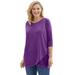 Plus Size Women's Marled Tulip Hem Layered Tunic by Woman Within in Dark Radiant Purple Marled (Size 18/20)