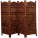 Red Mango Wood Traditional Room Divider Screen, 72 " x 80 " x 1 " by Quinn Living in Tan