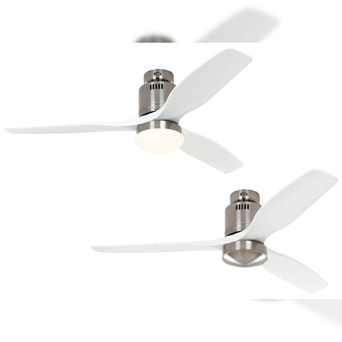 AERODYNAMIX ECO 132, Ventilator mit Licht Nickel und Weiß, CasaFan Image
