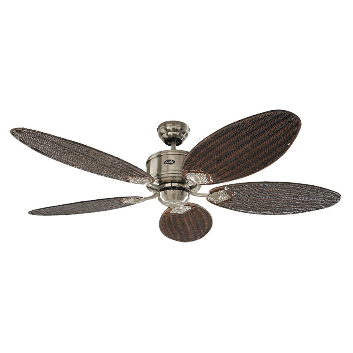 Casafan Energiespar Deckenventilator Eco Elements Chrom-Rattan 132 Image