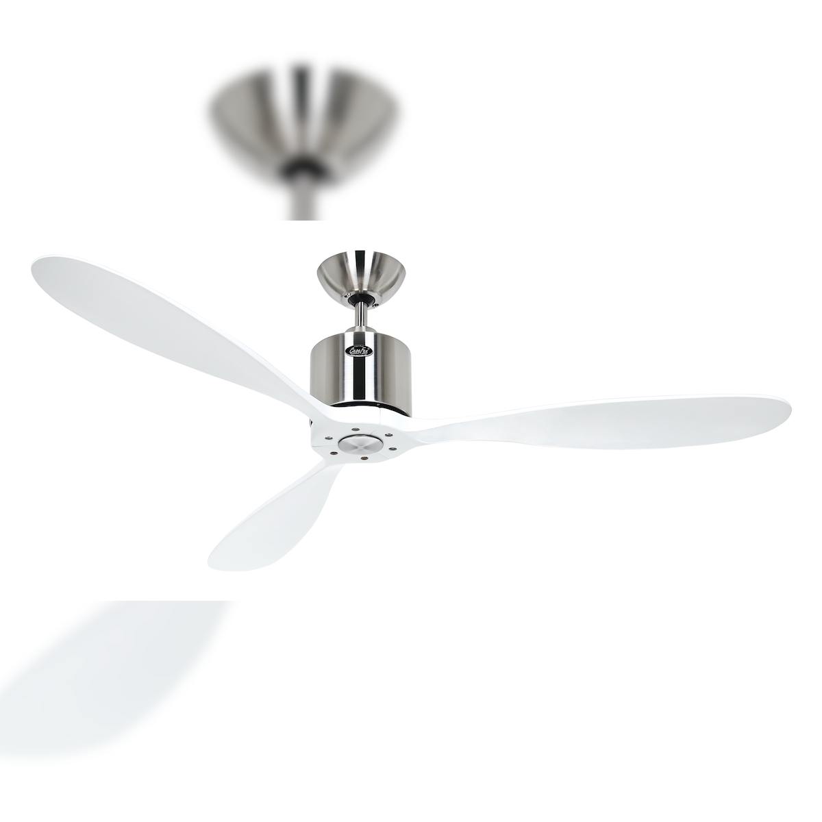 AEROPLAN ECO 132, Ventilator ohne Licht Hellnickel und weiß, CasaFan Image