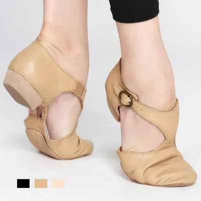 Chaussures en cuir véritable de Wimen pour enfants et adultes sandales de danse jazz pour femmes