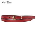 Maikun – ceintures en alliage pour femmes boucle ardillon en cuir véritable ceinture fine pour