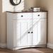Traditional White Wood Kitchen Storage Cabinet by Baxton Studio