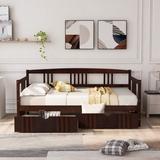 [Presale]AOOLIVE Twin Size Daybed Wood Bed with Two Drawers,Espresso