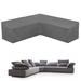 Gray Outdoor Sectional Sofa Cover Tailor for V/L Shaped Patio Furniture