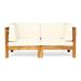 Oana Outdoor 2-seater Sectional Acacia Loveseat by Christopher Knight Home