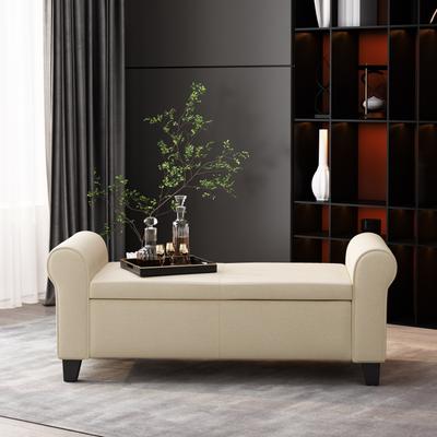 Hayes Upholstered Storage Ottoman Bench by Christopher Knight Home