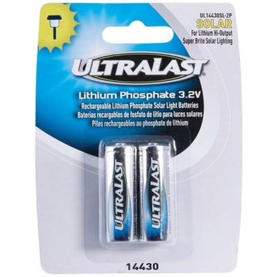 Ultralast(R) Lithium Batteries for Solar Lighting, 2 pk - N/A