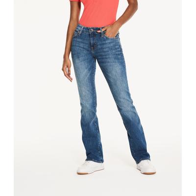 Aeropostale Womens' Mid-Rise Bootcut Jean - Washed Denim - Size 4 S - Cotton