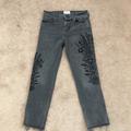 Free People Jeans | Embroidered Free People Jeans! | Color: Gray | Size: 26