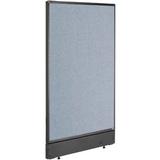 Global Industrial Interion Non-Electric Gray Office Partition Panel w/ Raceway in Gray/Blue | 46 H x 24 W x 1.75 D in | Wayfair 277660NBL