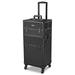 Byootique 2 In 1 Rolling Cosmetic Makeup Case Salon Trolley Train Organizer Storage Box Metal in Black | 31 H x 14 W x 9 D in | Wayfair