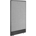 Global Industrial Interion Non-Electric Office Partition Panel w/ Raceway in Gray | 46 H x 24 W x 1.75 D in | Wayfair 277660NGY