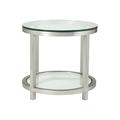 Artistica Home Metal Designs Per Se Round End Table Glass in Gray | 26 H x 28 W x 28 D in | Wayfair 2013-950-47