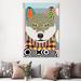 East Urban Home Shiba Inu by Lanre Studio - Wrapped Canvas Graphic Art Metal in Green | 60 H x 40 W x 1.5 D in | Wayfair
