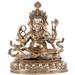 Exotic India Lord Ganesha In Nepalese Style Metal in Yellow | 16.5 H x 13.7 W x 10.5 D in | Wayfair ZDI27