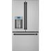 Café 36" French-Door 22.1 cu. ft. Smart Refrigerator w/ Hot Water Dispenser, Stainless Steel in Gray/Black | Wayfair CYE22TP2MS1_CXLB3H3PMFB