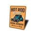 Lizton Sign Shop, Inc Mechanic On Duty Hot Rod Garage Aluminum Sign Aluminum in Gray | 14 H x 10 W x 0.04 D in | Wayfair 4438-A1014