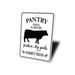 Lizton Sign Shop, Inc Farmhouse Aluminum Signs Pantry Open Kitchen Aluminum in Black/Gray/White | 14 H x 10 W x 0.04 D in | Wayfair JW0114-A1014