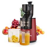 Ktaxon Mechanical Vertical Electric Cold Press Slow Masticating Juicer Plastic in Red | 17.72 H x 8.66 W x 7.09 D in | Wayfair 874361904785