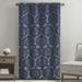 SunSmart Amelia Knitted Jacquard Paisley Total Blackout Grommet Top Curtain Panel Polyester in Green/Blue/Navy | 84 H in | Wayfair SS40-0206