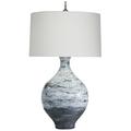 The Natural Light Gracie 33" Gray Table Lamp Ceramic/Fabric in Gray/White | 33 H x 19 W x 19 D in | Wayfair 3365(89016)